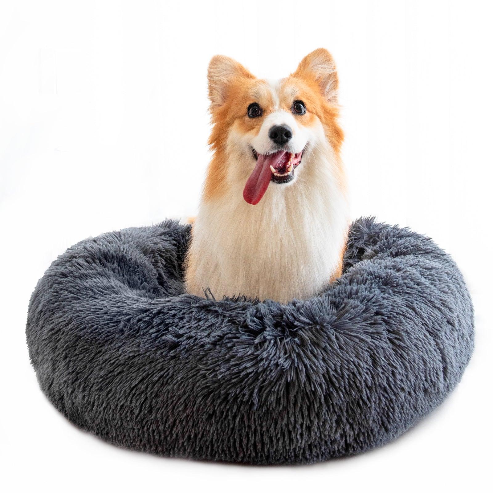 Dog Beds For Small Dogs Round Plush Cat Litter Kennel Pet Nest Mat Puppy Beds - Dog Hugs Cat