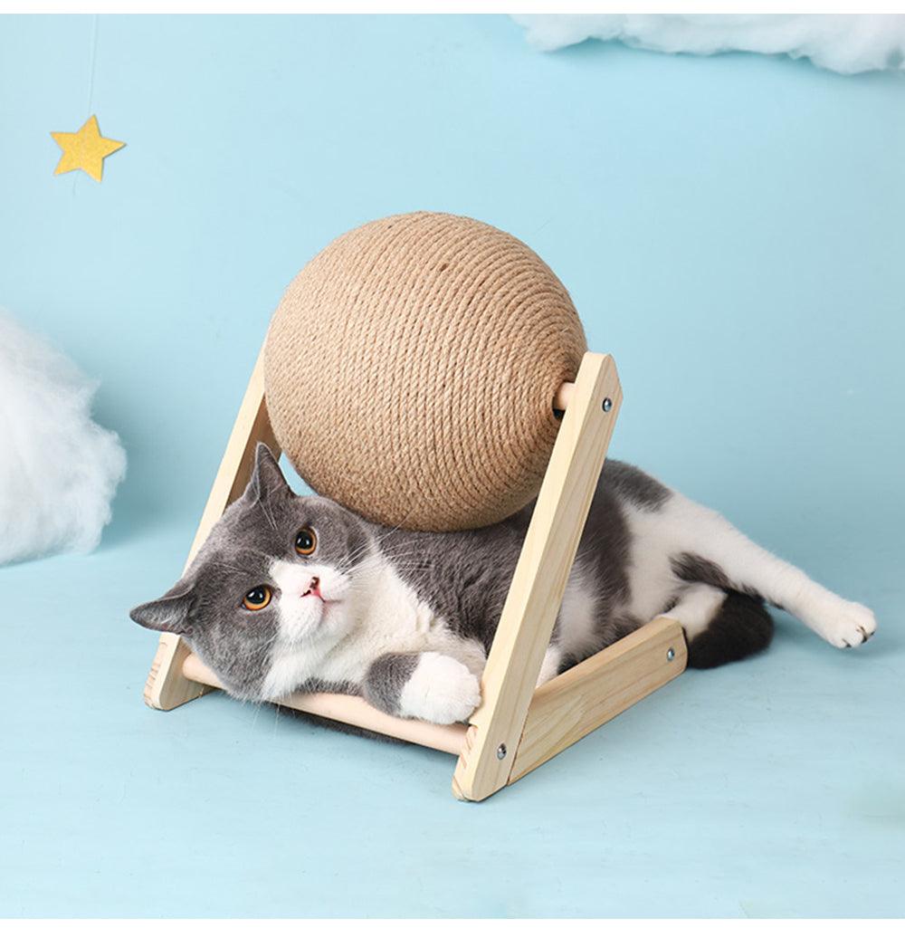 Professional Vertical Cat Toy Sisal Cat Catching Ball - Dog Hugs Cat