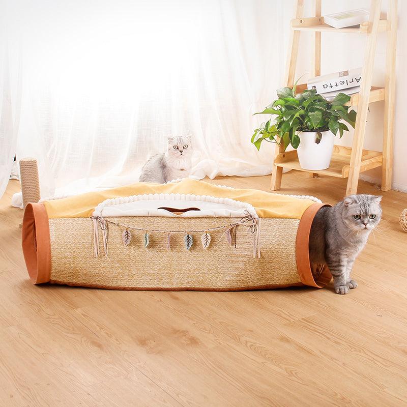 Four Seasons Universal Cat Tunnel Cat Bed - Dog Hugs Cat
