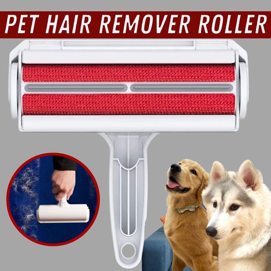 Reusable Pet Hair Lint Remover Dog Cat Hair Roller Cleaning Brush Sofa Clothes - Dog Hugs Cat