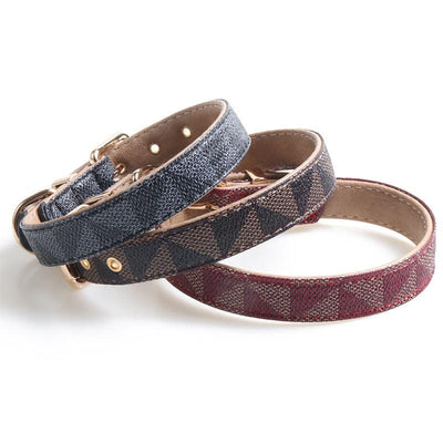 Pet Collar Pu Leather Dog Collar Exquisite Fashion Dog Collar - Dog Hugs Cat