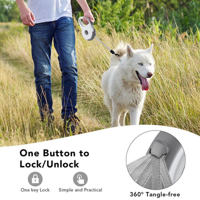 Retractable Reflective Dog Walking Tractor For Pet Products - Dog Hugs Cat