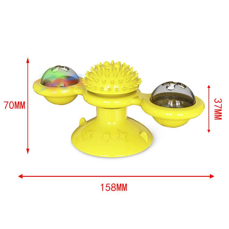 Sucker Turn Windmill Cat Toy Funny Cat Creative Spin Ball - Dog Hugs Cat