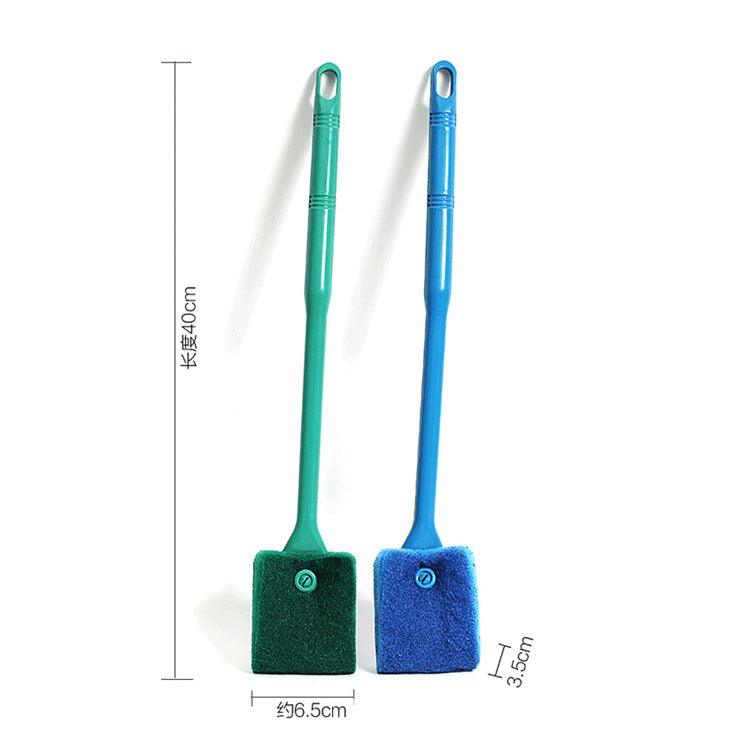 Long Handle Double-Sided Cleaning Brush Aquarium Cleaning Brush - Dog Hugs Cat