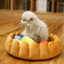 Pet Plush Cat Dog Mat Kennel Cat Litter Winter Warm Creative Pet Mat Fruit Egg Tart Bed - Dog Hugs Cat