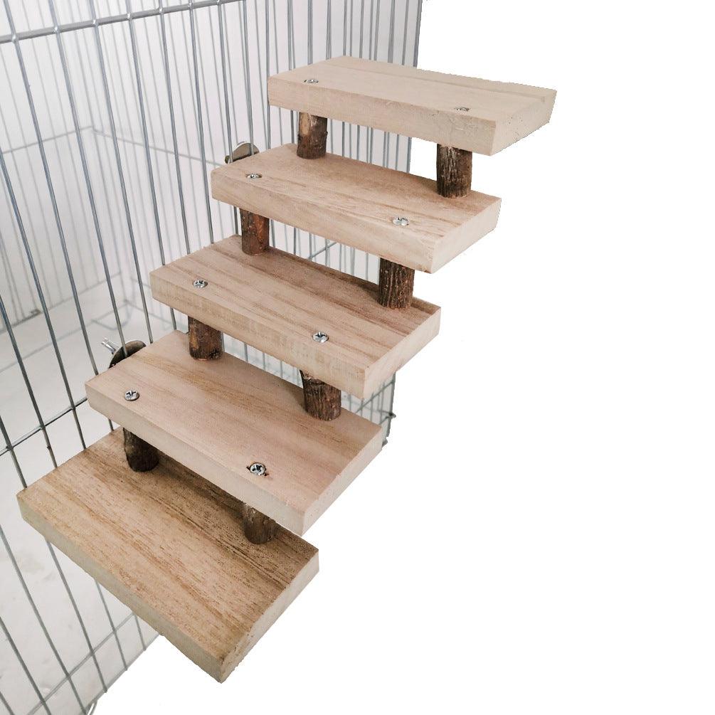 Log Stairs Pet Toy - Dog Hugs Cat