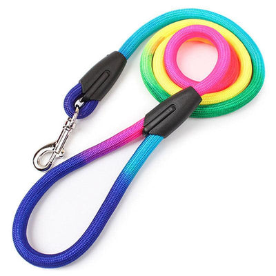 Colorful Nylon Round Hand Holding Dog Rope Pets Supplies - Dog Hugs Cat
