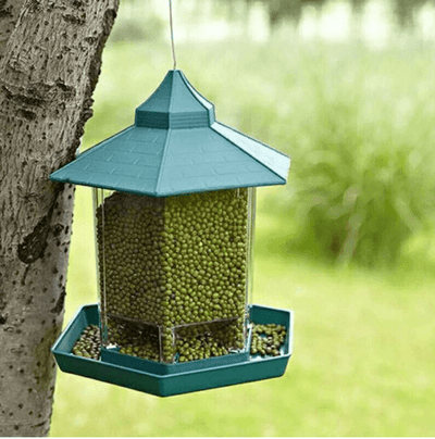 Waterproof Hanging Bird Food Box - Dog Hugs Cat