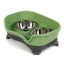 Dog Bowl Cat Bowl Pet Cat Double Basin Splash-Proof Neat Dog Cat Rice Bowl Food Bowl Stainless Steel Bowl - Dog Hugs Cat