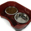 Dog Bowl Cat Bowl Pet Cat Double Basin Splash-Proof Neat Dog Cat Rice Bowl Food Bowl Stainless Steel Bowl - Dog Hugs Cat