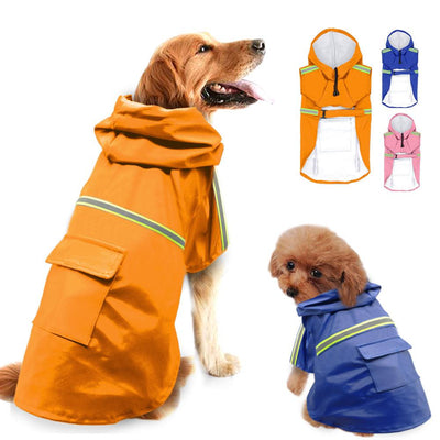 Waterproof Reflective Dog Raincoat - Dog Hugs Cat