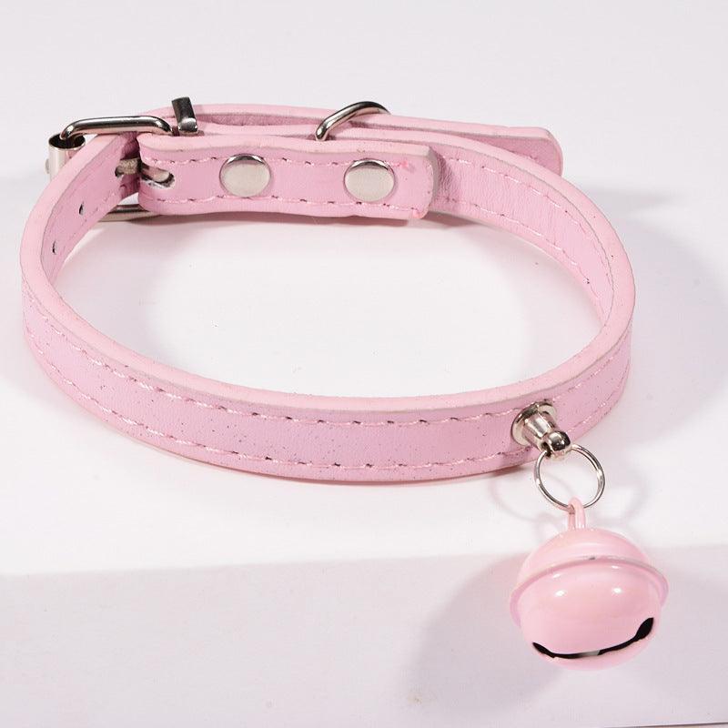 Pet Cat Cat Color Bell Dog Traction Collar - Dog Hugs Cat