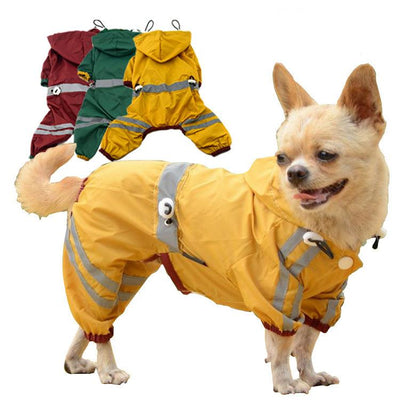 Waterproof Dog Cat Raincoat Clothes Reflective Hoodie Xs-Xxl - Dog Hugs Cat