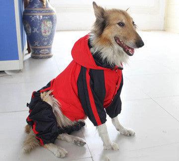 Large Dog Pet Raincoat - Dog Hugs Cat