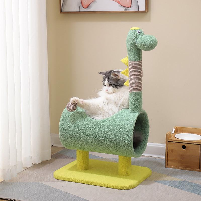 Wear-Resistant Cat Climbing Frame With Litter - Dog Hugs Cat