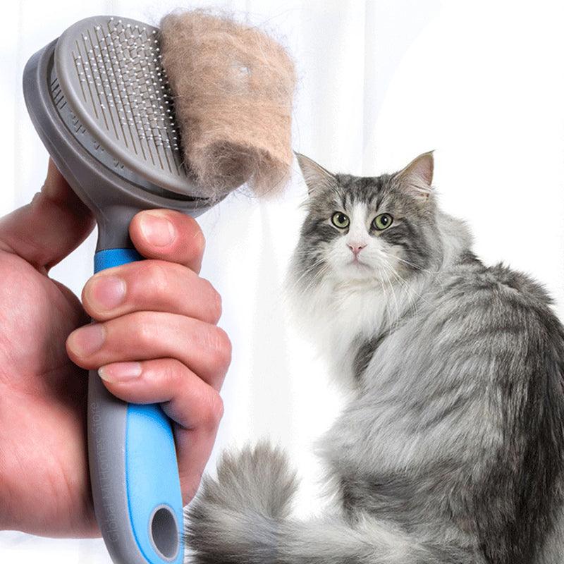 Pet Steel Needle Brush - Dog Hugs Cat