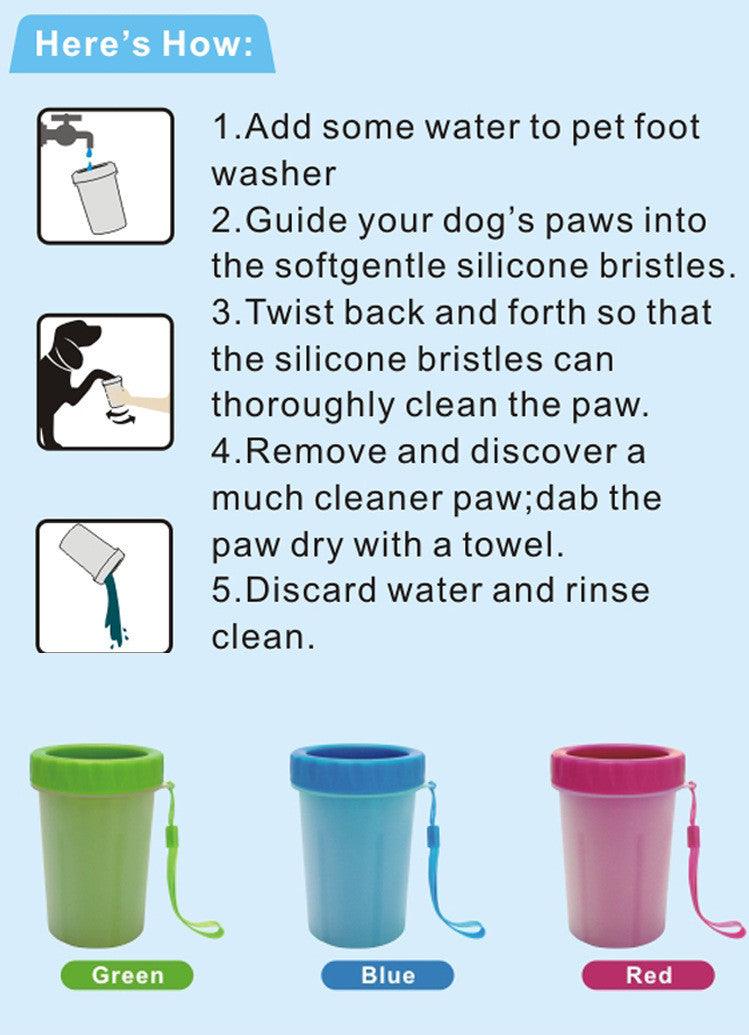 Paw Cleanser With Flat Bottle Mouth - Dog Hugs Cat