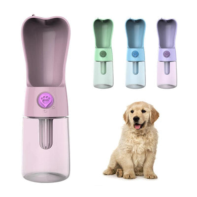 Pet Dog Cat Water Bottle Portable Feeder - Dog Hugs Cat