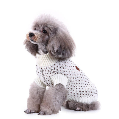 Christmas Snowflake Dog Sweater - Dog Hugs Cat