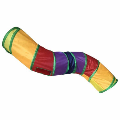 Cat Toy S-Shaped Cat Tunnel Foldable Cat Tunnel - Dog Hugs Cat