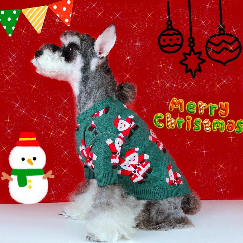 Pet Clothes Schnauzer Teddy Winter Christmas Sweater - Dog Hugs Cat