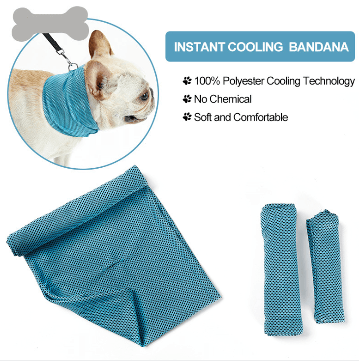 New Instant Cooling Pet Bandana Dog Scarf Summer Cooling Towel Wrap Dog Collar - Dog Hugs Cat