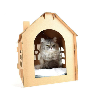 Large Cat Litter Foldable Corrugated Cat Scratcher - Dog Hugs Cat