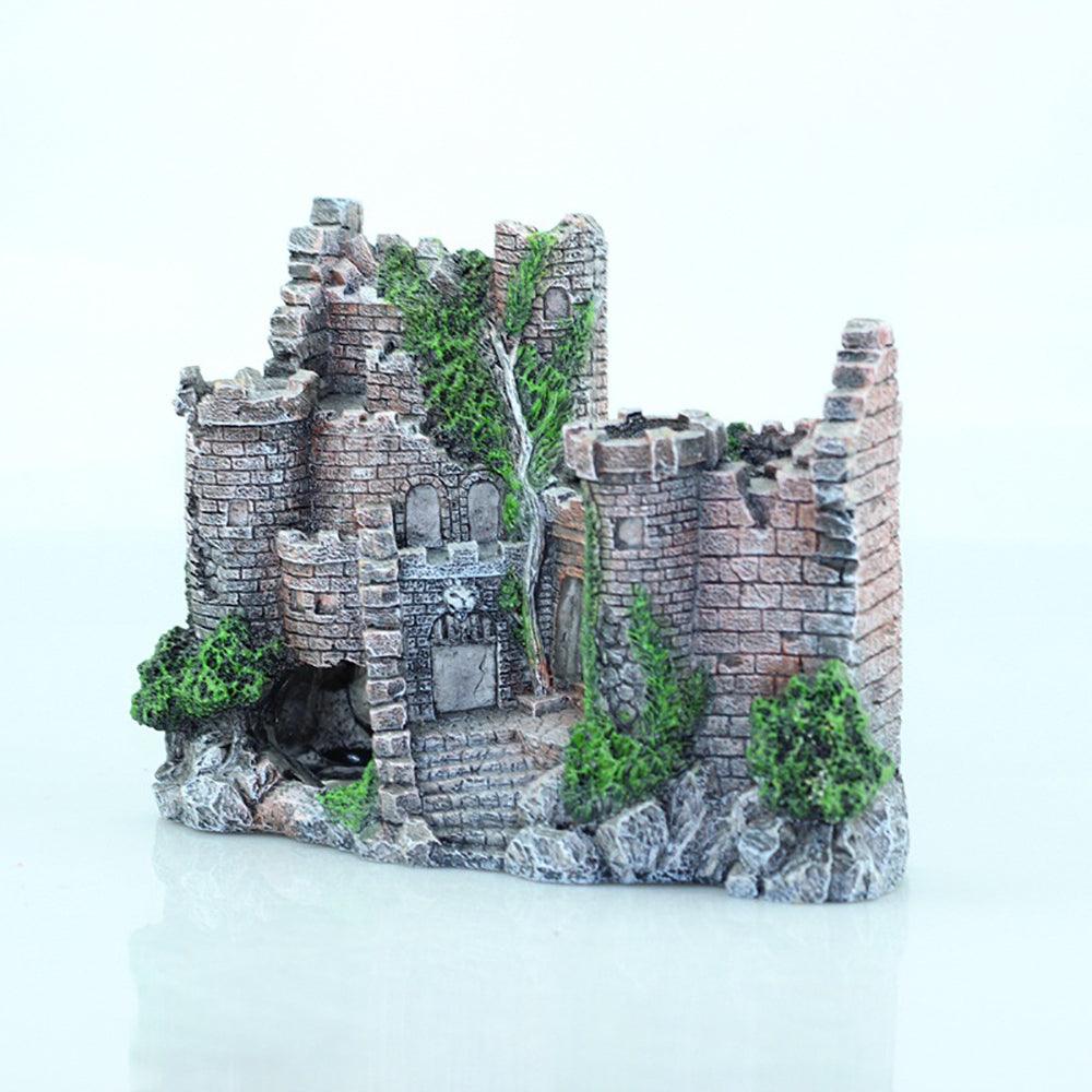 Fish Tank Resin Castle Decoration - Dog Hugs Cat