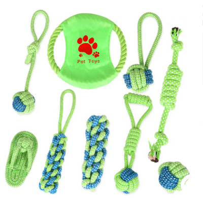 Molar Supplies Cotton Rope Toy Cat And Dog Rope Knot Toy Dog Bite Cleaning Tooth Toy Set - Dog Hugs Cat