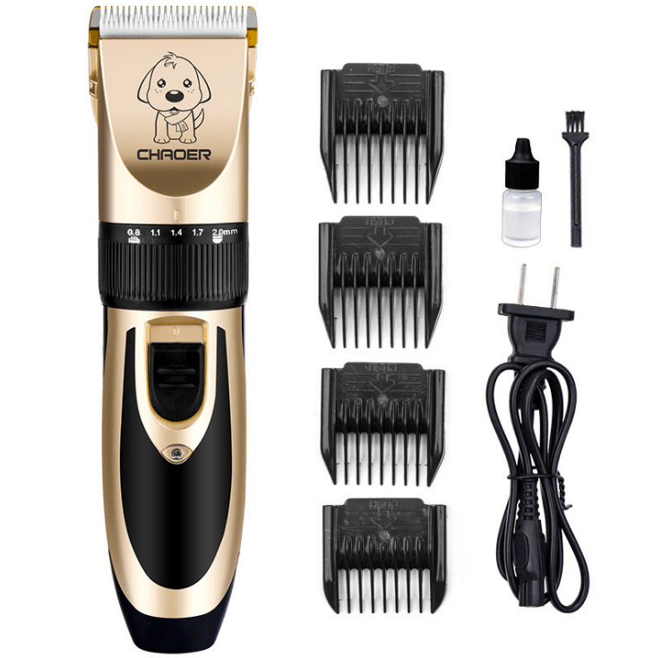 Professional Pet Dog Hair Trimmer Animal Grooming With Electric Nail Clippers Cat Cutter Machine Shaver Scissor Clipper 110-220V - Dog Hugs Cat