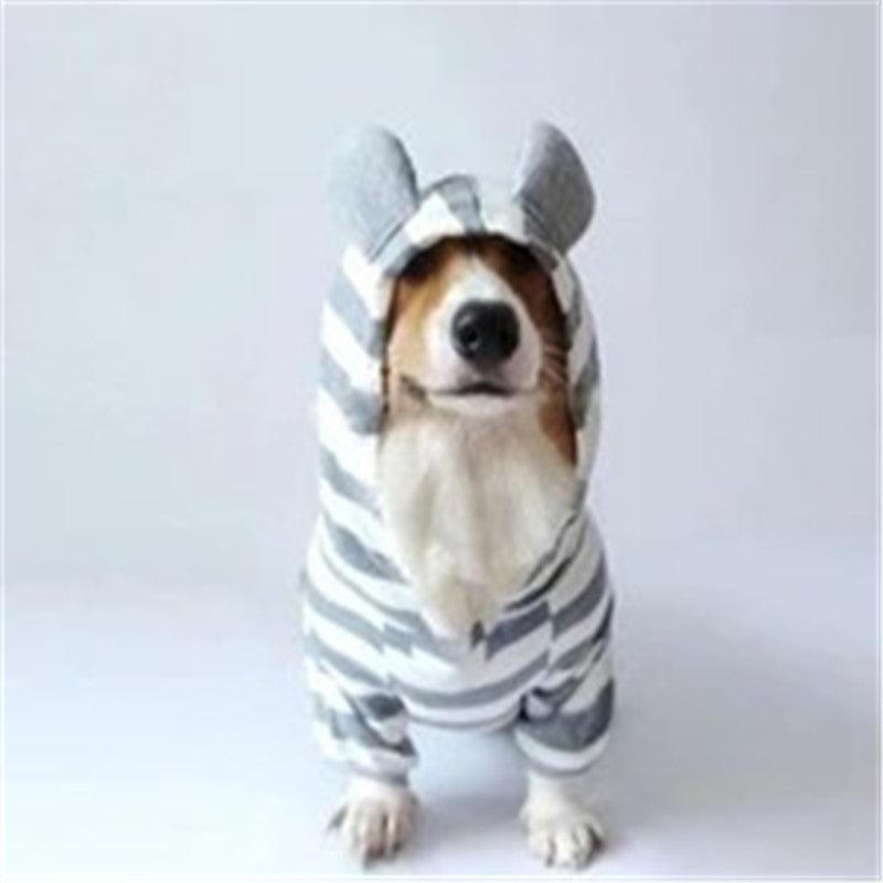 Pet Clothing Striped Sweater - Dog Hugs Cat