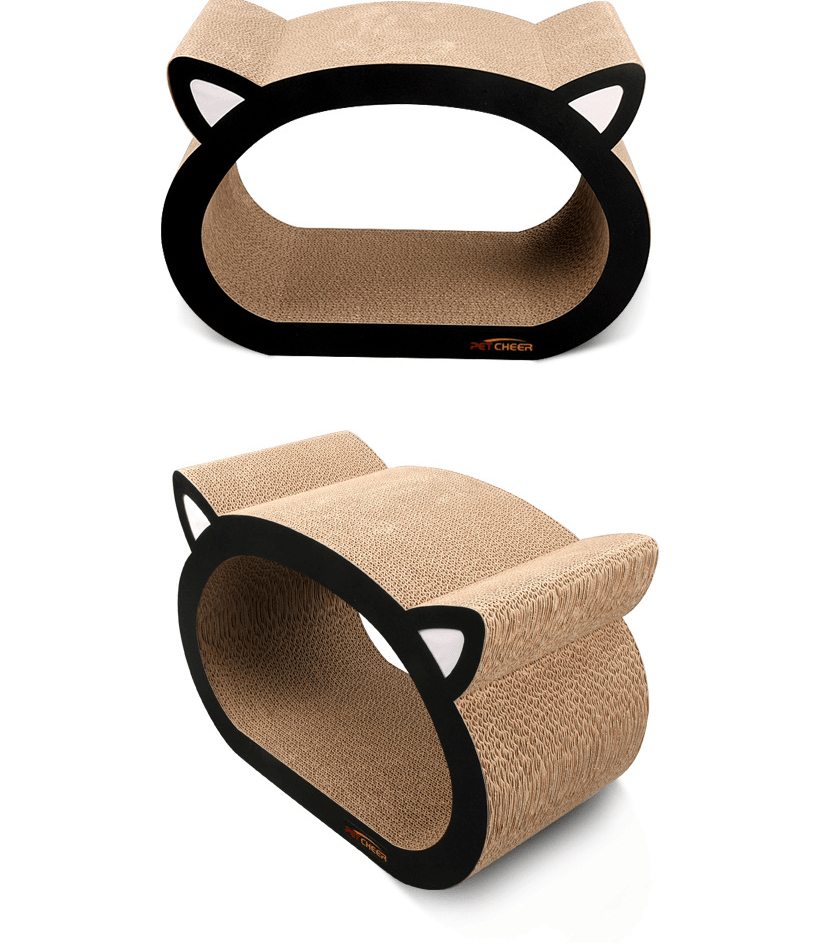 Cat Head Cat Scratch Board - Dog Hugs Cat