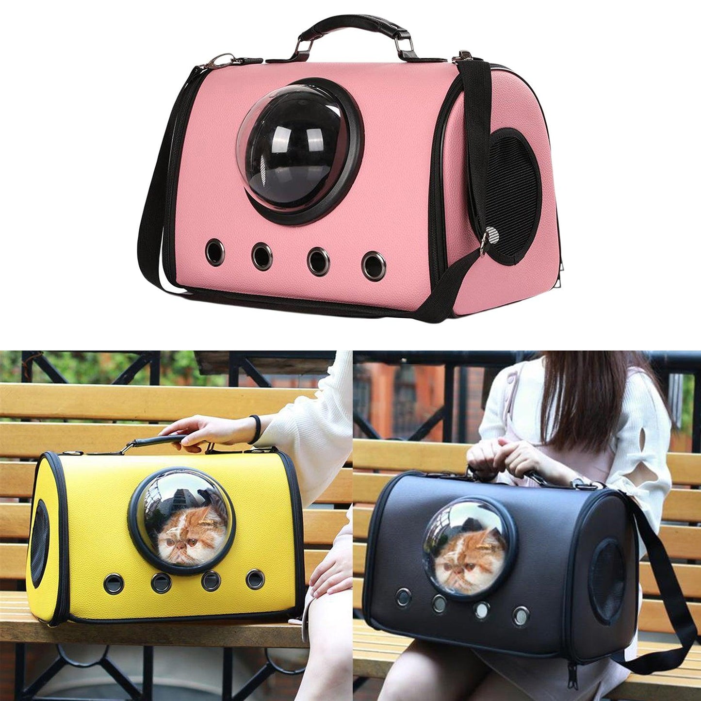 Pet Carrier For Small Dogs, Cats Puppies - Dog Hugs Cat