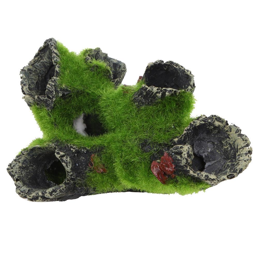 Fish Tank Decoration Imitation Moss Tree Root Shrimp Pot Shrimp Nest Spawning Tree Branches - Dog Hugs Cat