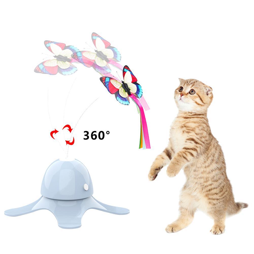 Electric Butterfly Funny Cat Toy Electric Funny Cat Stick Cat Toy - Dog Hugs Cat