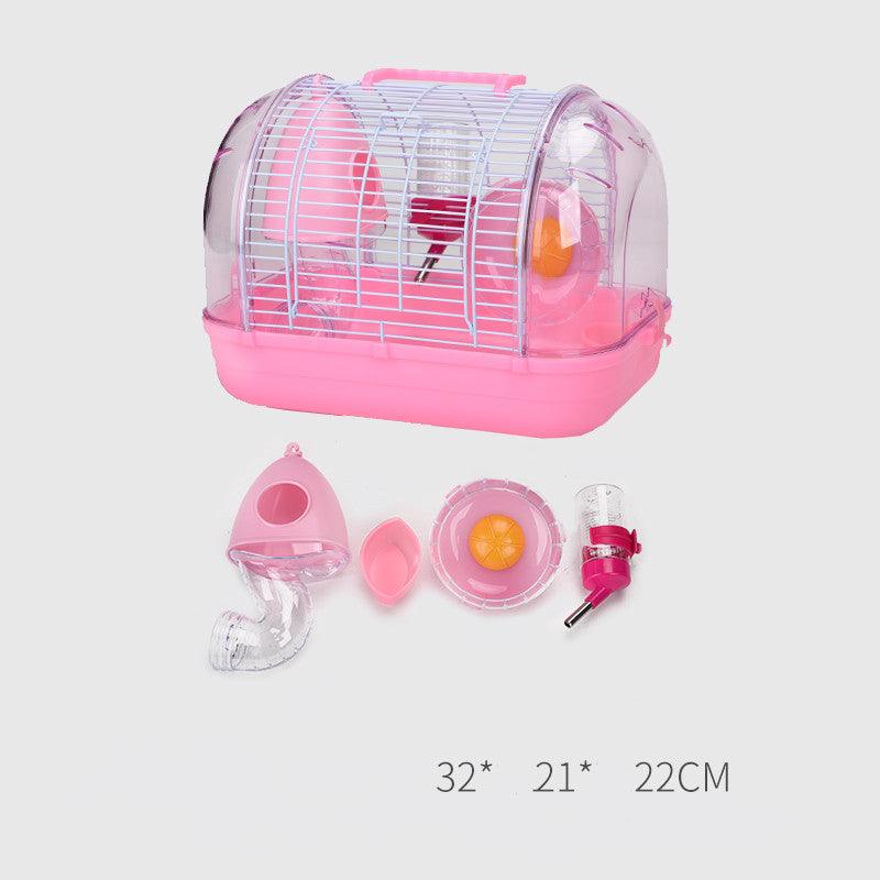 Japanese Luxury Hamster Cage Transparent Base Viewing Cage - Dog Hugs Cat