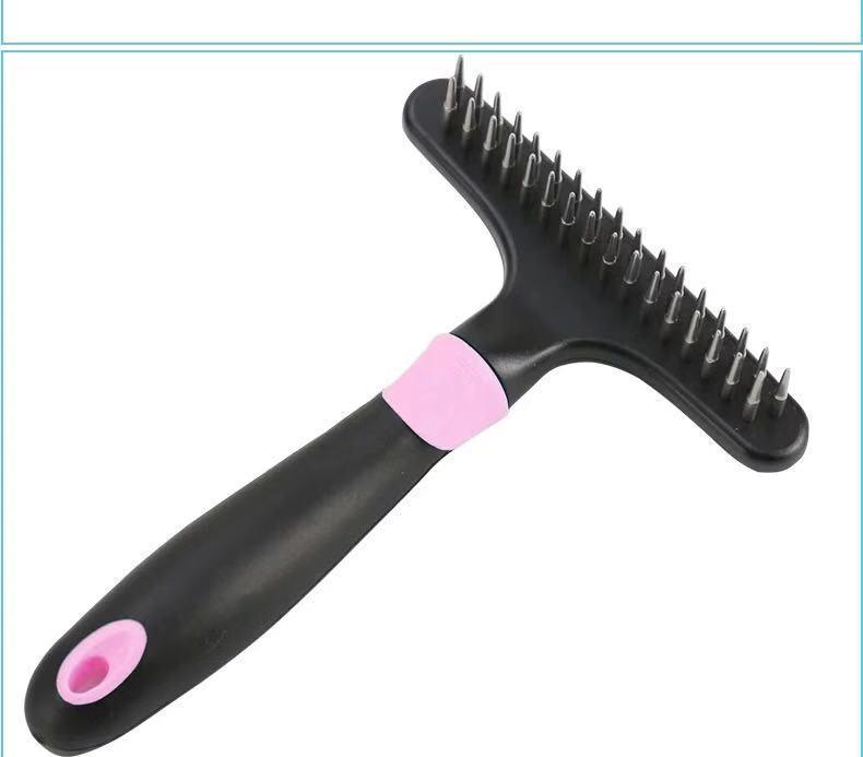 Pet Hair Removal Comb Dog Grooming Tool - Dog Hugs Cat