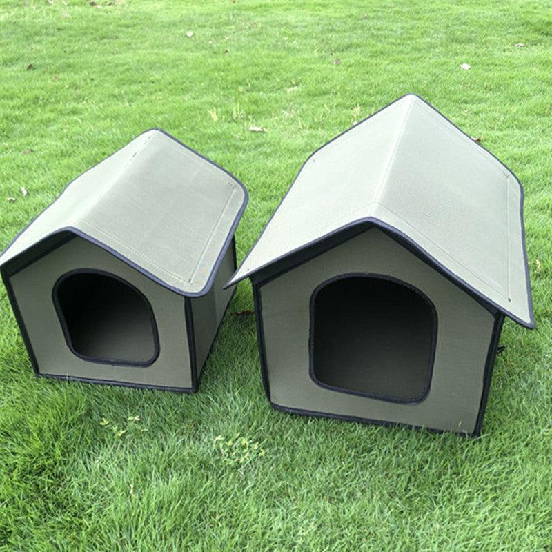 Pet House Outdoor Waterproof Weatherproof Dog Kennel Cat House Foldable Pet Shelter For Pets Indoor Outdoor Sleeping - Dog Hugs Cat