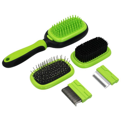 Five In One Pet Grooming Massage Knot Opening Comb - Dog Hugs Cat