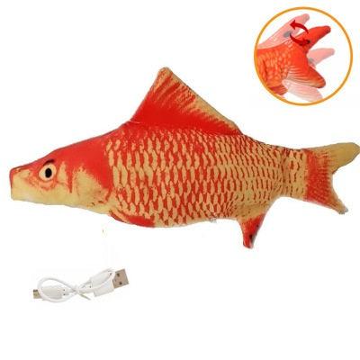 Electric Funny Cat Simulation Fish Beating Usb Jumping Cat Toy - Dog Hugs Cat