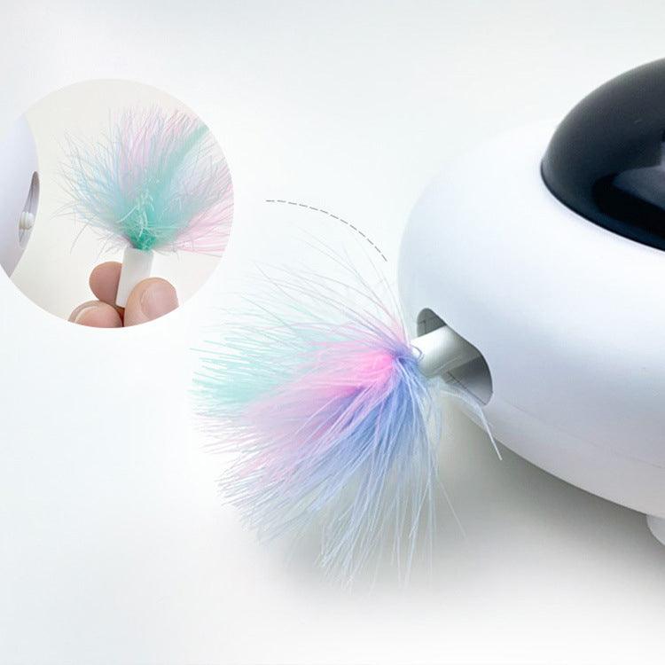 Pet Toy Gravity Ufo Smart Teaser Flying Sucer Electric Funny Cat Turntable - Dog Hugs Cat