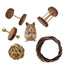 Wooden Hamster Rabbits Birds Play Molar Toys - Dog Hugs Cat