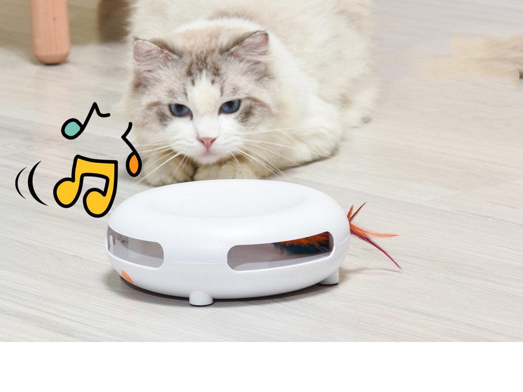 Pet Funny Cat Turntable, Cat Snacks, Food Utensils, Sound Toys - Dog Hugs Cat