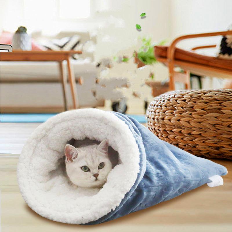 Cat Nest Christmas Plus Soft Nest Cat Sleeping Bag Cat Nest Cat Supplies Pet Four Seasons Universal Cat Mat - Dog Hugs Cat