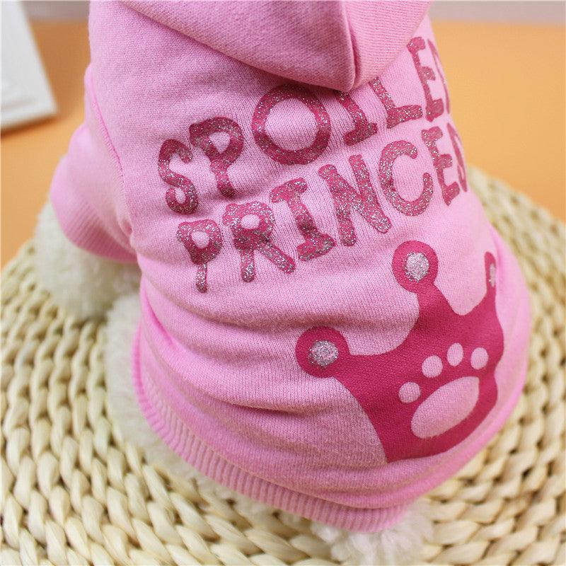 Pink Princess Hooded Cat Puppy Dog Clothes - Dog Hugs Cat