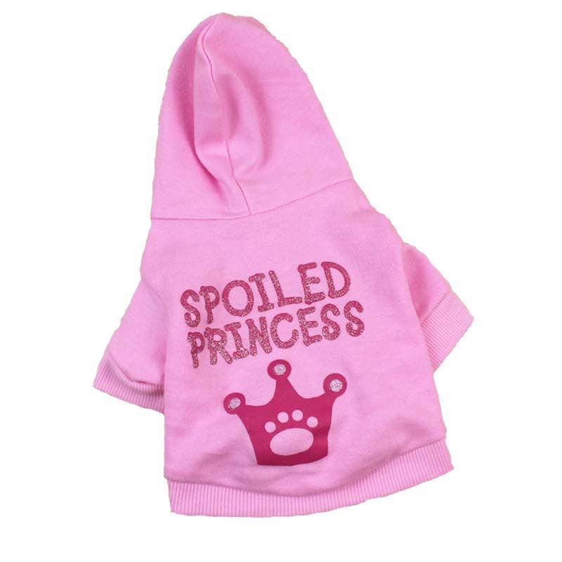 Pink Princess Hooded Cat Puppy Dog Clothes - Dog Hugs Cat