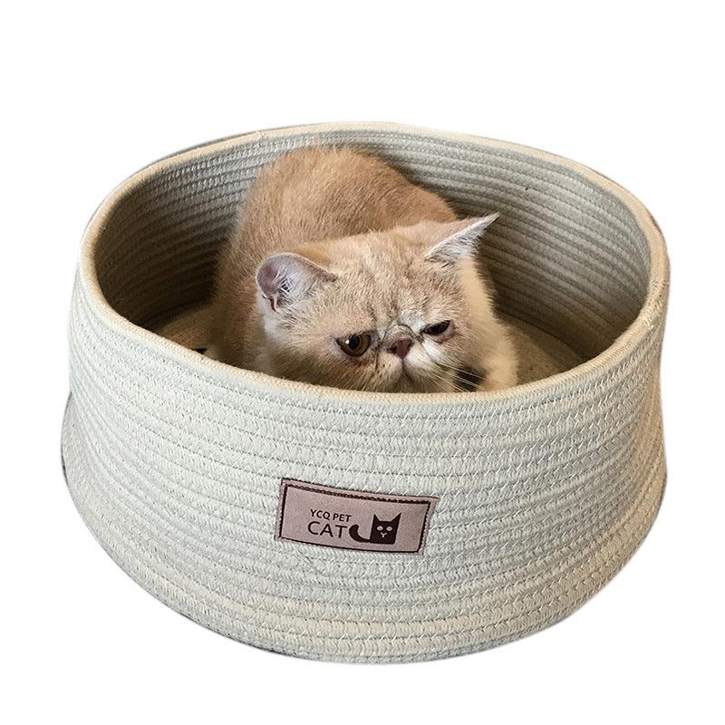 Cat Litter Small Dog Kennel Round Cat Bed - Dog Hugs Cat
