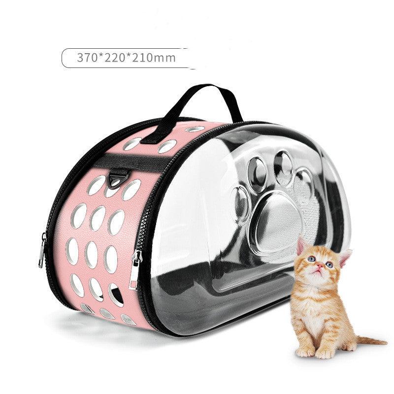 Foldable Cat Bag Breathable Portable Pet Carrier Bag Outdoor Travel Handbag For Cat Dog - Dog Hugs Cat