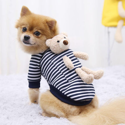 Cat Dog Pet Clothes For Small Dog Cute Sweater Spring Cat Cute Teddy Bear - Dog Hugs Cat