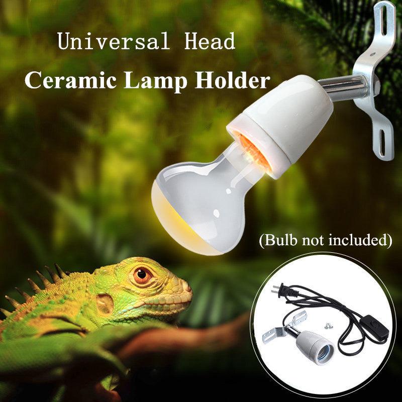 Reptile Ceramic Heat Lamp Holder E27 Lamp Base 400W Uva Uvb - Dog Hugs Cat